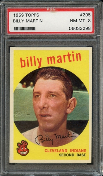 1959 TOPPS 295 BILLY MARTIN PSA NM-MT 8