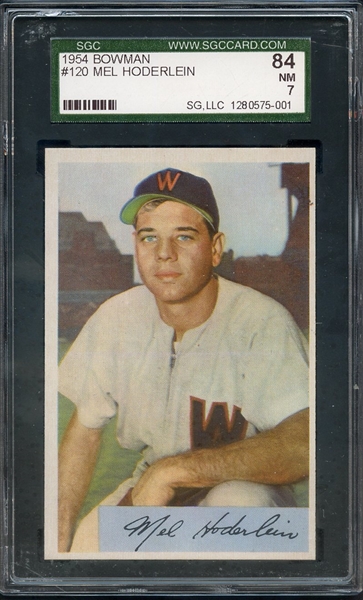 Lot Detail - 1954 BOWMAN 120 MEL HODERLEIN SGC NM 84 / 7