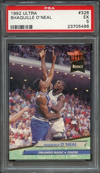 1992 ULTRA 328 SHAQUILLE O'NEAL PSA EX 5