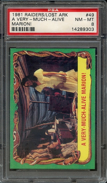 1981 RAIDERS OF THE LOST ARK 49 A VERY-MUCH-ALIVE MARION! PSA NM-MT 8