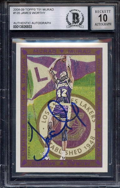 2008 TOPPS T51 MURAD 135 JAMES WORTHY AUTOGRAPH BGS AUTHENTIC AUTO 10