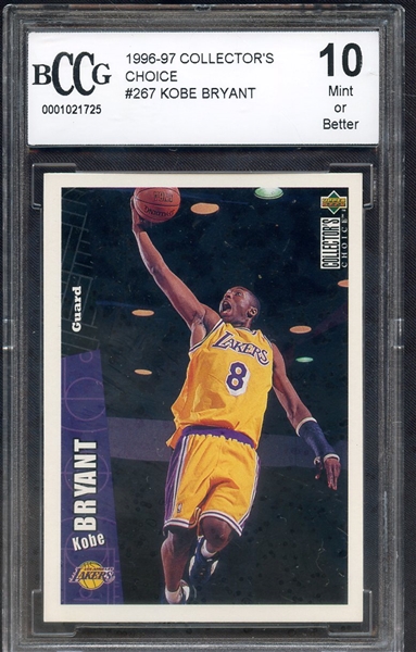 1996 COLLECTORS CHOICE 267 KOBE BRYANT BCCG 10