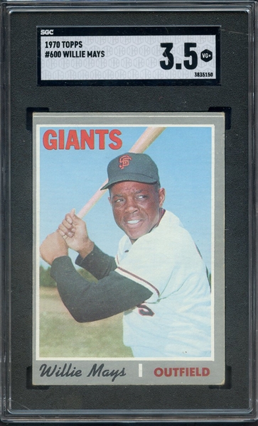 1970 TOPPS 600 WILLIE MAYS SGC VG+ 3.5