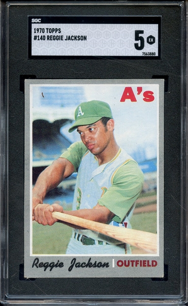 1970 TOPPS 140 REGGIE JACKSON SGC EX 5