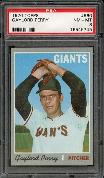 1970 TOPPS 560 GAYLORD PERRY PSA NM-MT 8