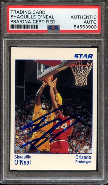 1992 STAR PROTOTYPE SIGNED SHAQUILLE O'NEAL PSA/DNA AUTO AUTHENTIC