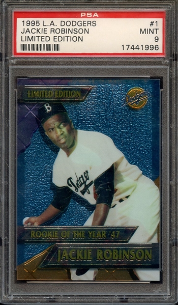 1995 L.A. DODGERS LIMITED EDITION 1 JACKIE ROBINSON LIMITED EDITION PSA MINT 9