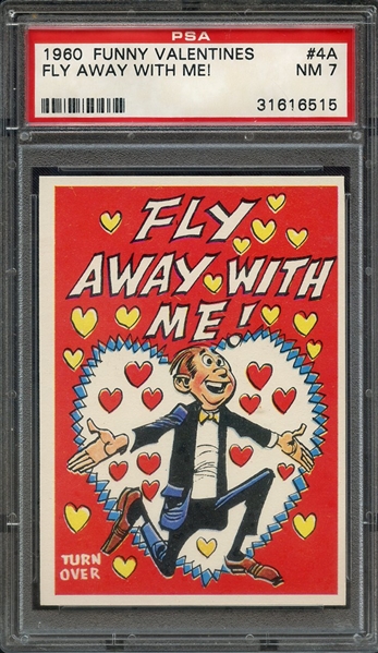 1960 FUNNY VALENTINES 4A FLY AWAY WITH ME! PSA NM 7