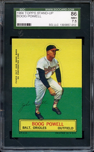 1964 TOPPS STAND-UP BOOG POWELL SGC NM+ 86 / 7.5