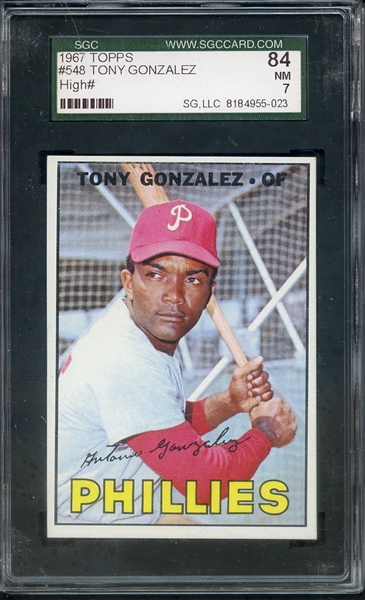 1967 TOPPS 548 TONY GONZALEZ SGC NM 84 / 7