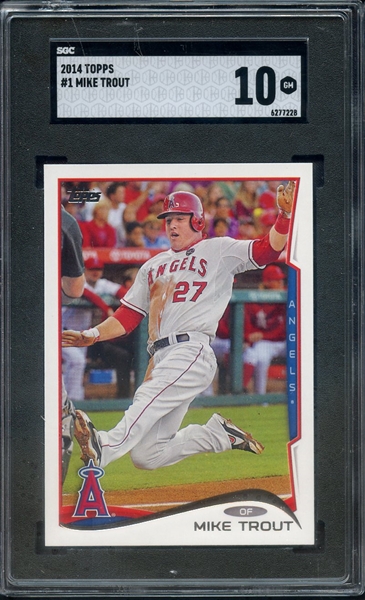 2014 TOPPS 1 MIKE TROUT SGC GEM 10