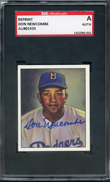 REPRINT SIGNED DON NEWCOMBE SGC AUTHENTIC
