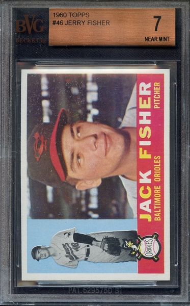 1960 TOPPS 46 JERRY FISHER BVG NM 7