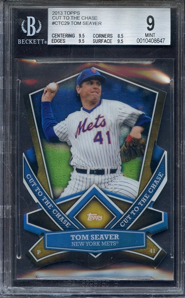 2013 TOPPS CUT TO THE CHASE CTC29 TOM SEAVER BGS MINT 9