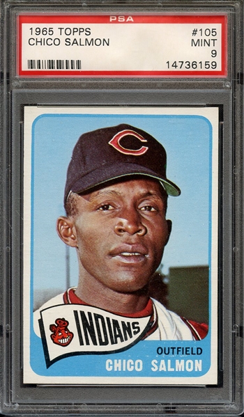 1965 TOPPS 105 CHICO SALMON PSA MINT 9