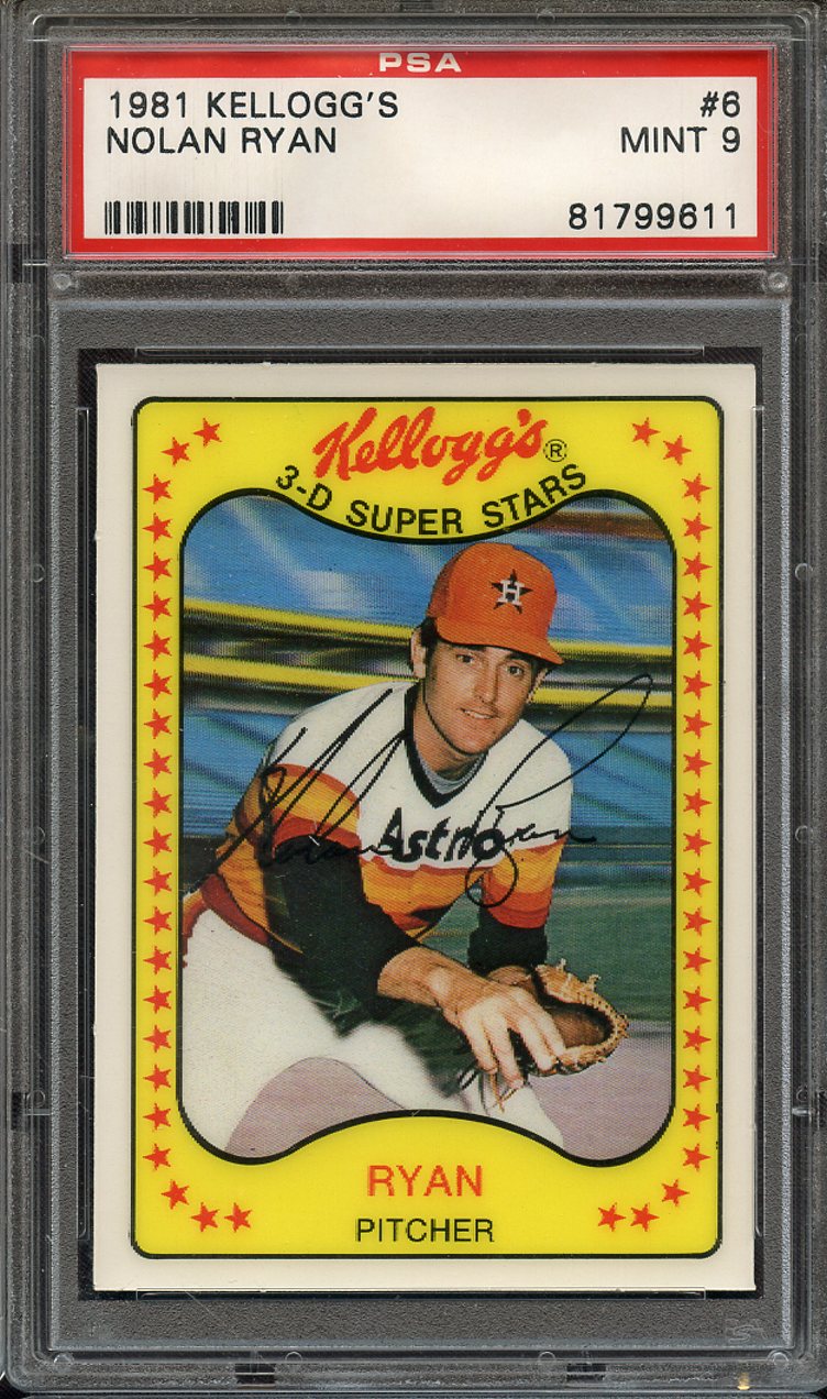 Lot Detail - 1981 KELLOGG'S 6 NOLAN RYAN PSA MINT 9