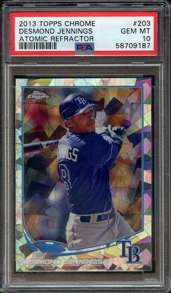 Lot Detail - 2013 TOPPS CHROME 203 DESMOND JENNINGS ATOMIC REFRACTOR ...