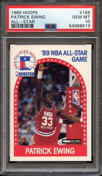 1989 HOOPS 159 PATRICK EWING ALL-STAR PSA GEM MT 10