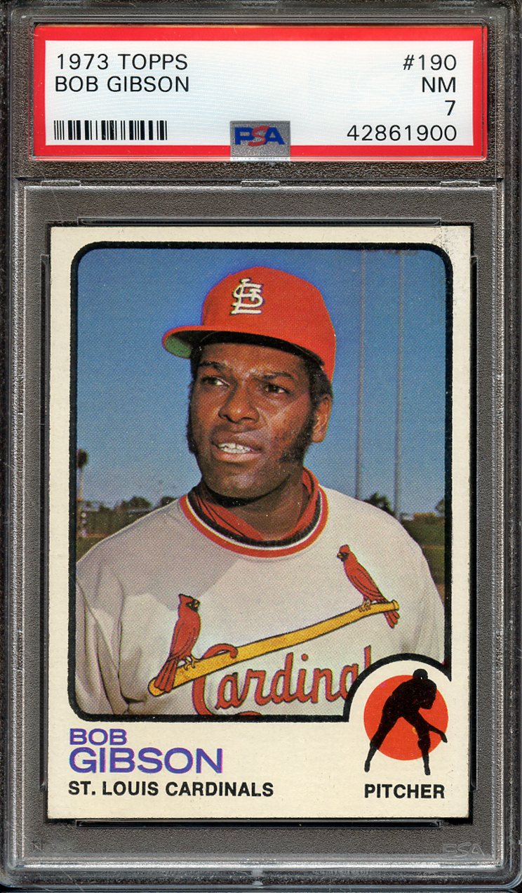 Lot Detail - 1973 TOPPS 190 BOB GIBSON PSA NM 7