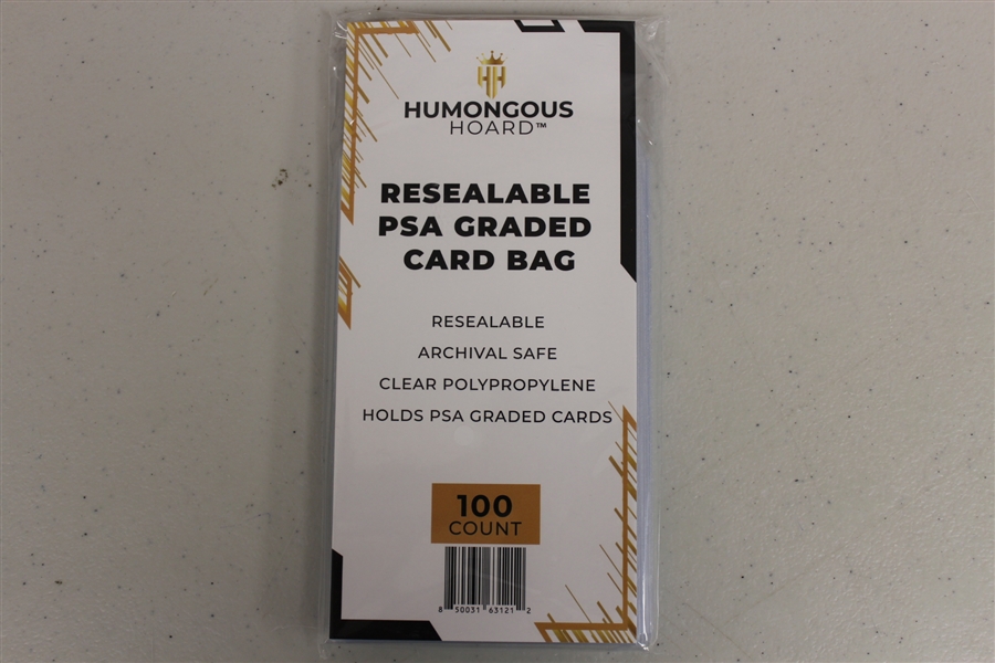 (100) Humongous Hoard Resealable PSA Graded Card Bags - 1 Pack of 100