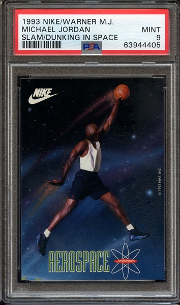 1993 NIKE/WARNER MICHAEL JORDAN MICHAEL JORDAN SLAM/DUNKING IN SPACE PSA MINT 9