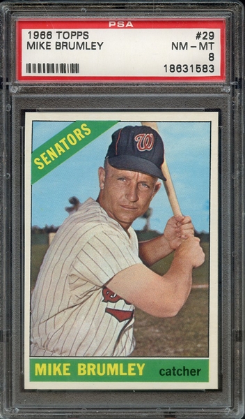 1966 TOPPS 29 MIKE BRUMLEY PSA NM-MT 8