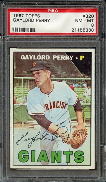 1967 TOPPS 320 GAYLORD PERRY PSA NM-MT 8