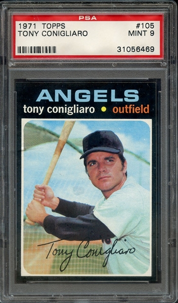1971 TOPPS 105 TONY CONIGLIARO PSA MINT 9