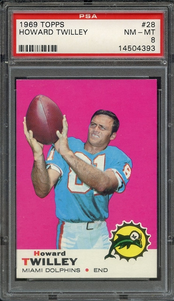1969 TOPPS 28 HOWARD TWILLEY PSA NM-MT 8