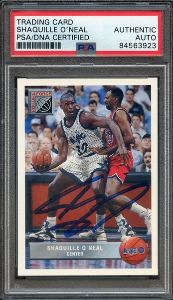 1992 UPPER DECK MCDONALD'S P43 SIGNED SHAQUILLE O'NEAL PSA/DNA AUTO AUTHENTIC