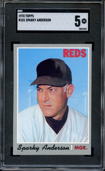 1970 TOPPS 181 SPARKY ANDERSON SGC EX 5