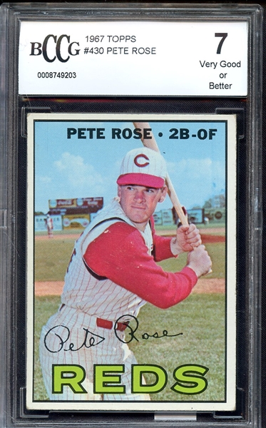 1967 TOPPS 430 PETE ROSE BCCG 7