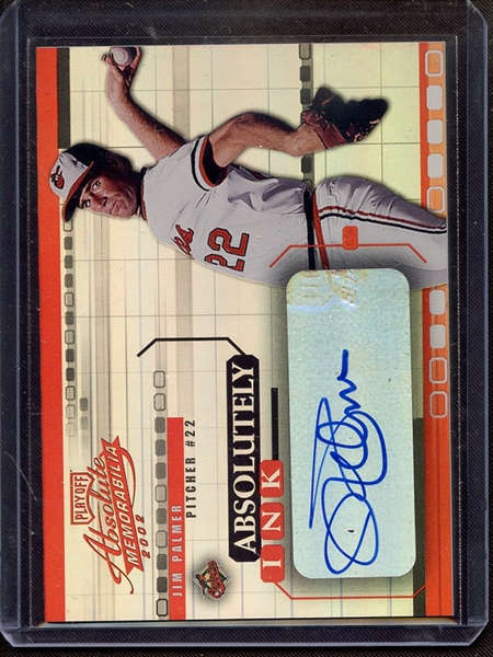 2002 PLAYOFF MEMORABILIA ABSOLUTELY INK JIM PALMER AUTOGRAPH