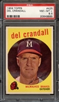 1959 TOPPS 425 DEL CRANDALL PSA NM-MT+ 8.5