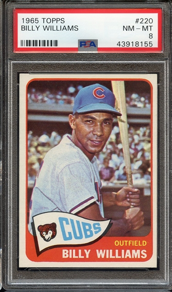 1965 TOPPS 220 BILLY WILLIAMS PSA NM-MT 8