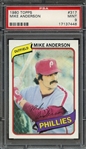1980 TOPPS 317 MIKE ANDERSON PSA MINT 9