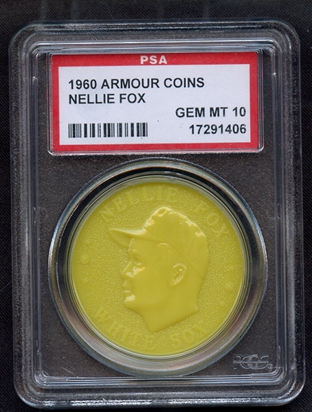 1960 ARMOUR COINS NELLIE FOX PSA GEM MT 10