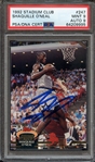 1992 STADIUM CLUB 247 SIGNED SHAQUILLE ONEAL PSA MINT 9 PSA/DNA AUTO 9