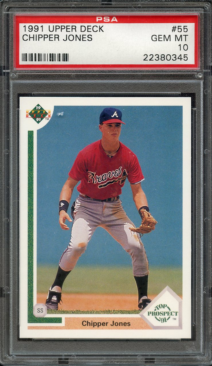 Lot Detail - 1991 UPPER DECK 55 CHIPPER JONES PSA GEM MT 10