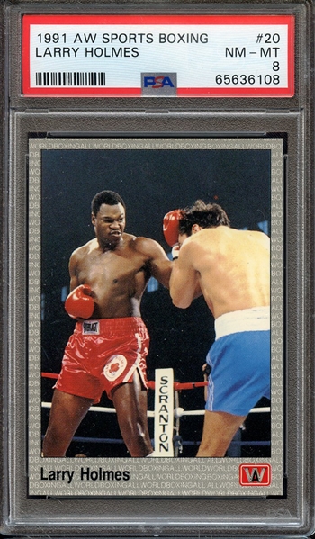 1991 AW SPORTS BOXING 20 LARRY HOLMES PSA NM-MT 8