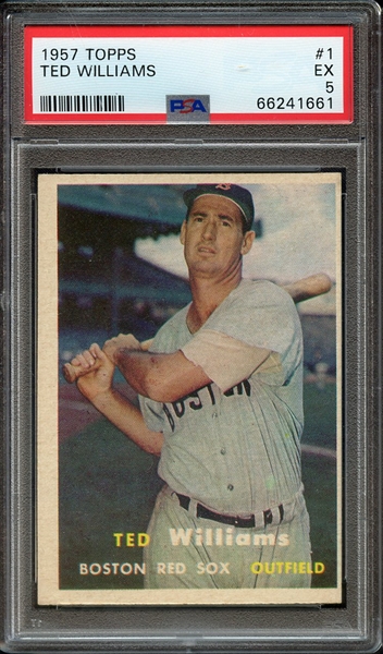 1957 TOPPS 1 TED WILLIAMS PSA EX 5