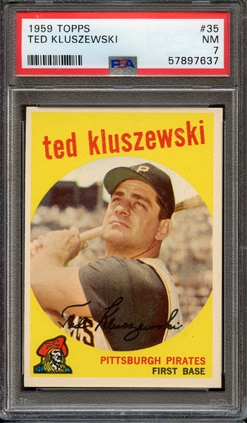 1959 TOPPS 35 TED KLUSZEWSKI PSA NM 7