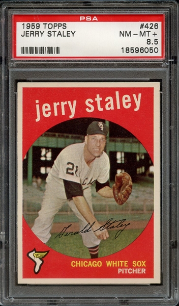 1959 TOPPS 426 JERRY STALEY PSA NM-MT+ 8.5
