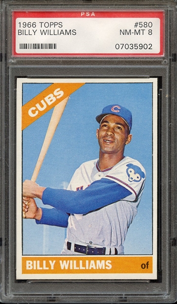 1966 TOPPS 580 BILLY WILLIAMS PSA NM-MT 8