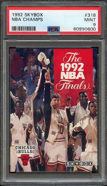 1992 SKYBOX 318 NBA CHAMPS PSA MINT 9