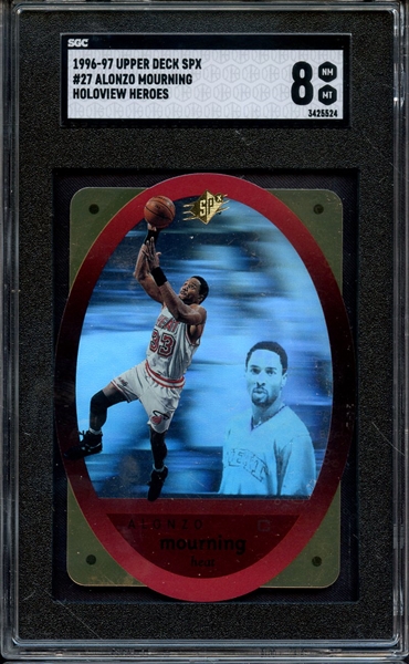 1996 UPPER DECK HOLOVIEW HEROES 27 ALONZO MOURNING SGC NM-MT 8