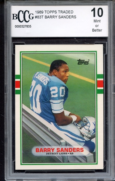 1989 TOPPS TRADED 83T BARRY SANDERS BCCG 10