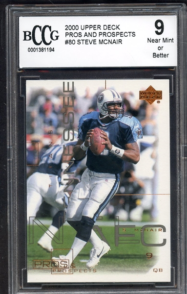 2000 UPPER DECK PROS AND PROSPECTS 80 STEVE MCNAIR BCCG 9