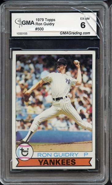1979 TOPPS 500 RON GUIDRY GMA EX-MT 6 *CRACKED CASE *