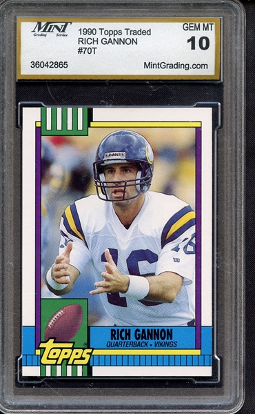 1990 TOPPS TRADED 70T RICH GANNON MGS 10